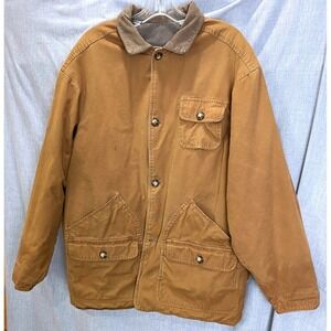 JL Colebrook Reversible Canvas Barn Coat Corduroy Collar Field Jacket S